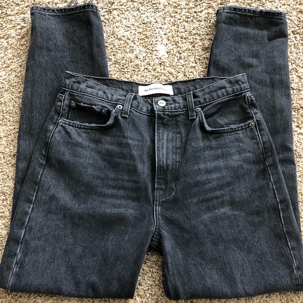 Reformation Julia High Cigarette Black
